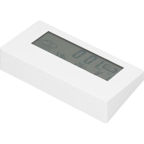 Studenten-LCD-Nachttischwecker, großformatiges Multifunktions-Digitaldisplay, Wetterstation mit Temperatur- und Feuchtigkeitsanzeige, hellweißer elektronischer Wecker (batterielos, CE/ROHS-zertifizier (1/5)