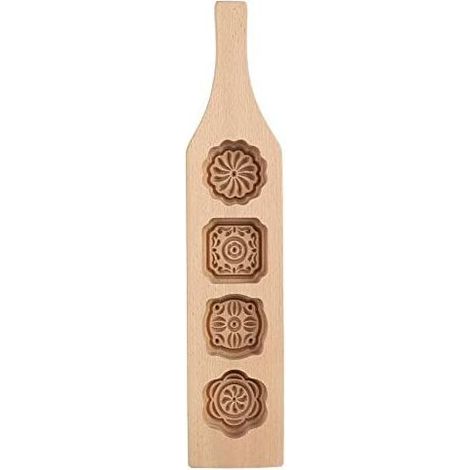 Mid-autumn festival pattern wooden mooncake mold (1/5)