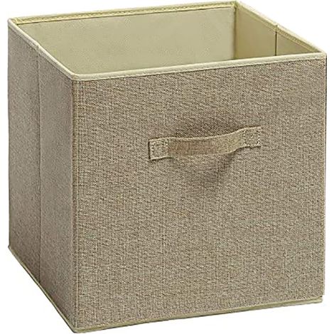Boîte De Rangement En Tissu - Pliable - Avec Couvercle - Pour Armoire Et Organisation Domestique - Lot De 3 (1/5)
