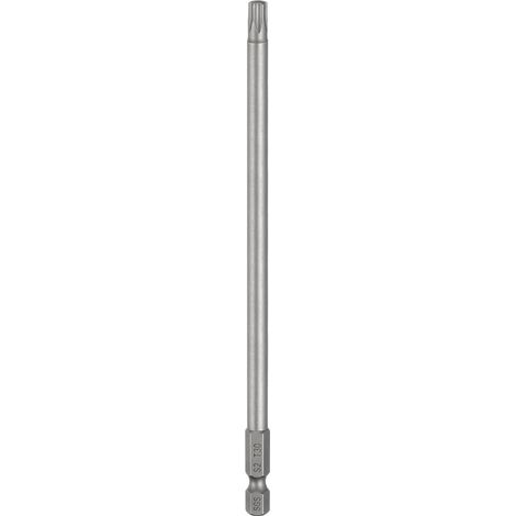 T30 Embout Tournevis Torx Tige Hexagonale 1/4" Longueur 6" (150mm) Magnétique Sans Trou Extrémité Anti-Sabotage 6 Pointes Étoile Embouts Tournevis Acier S2 Industriel Pour (1/5)