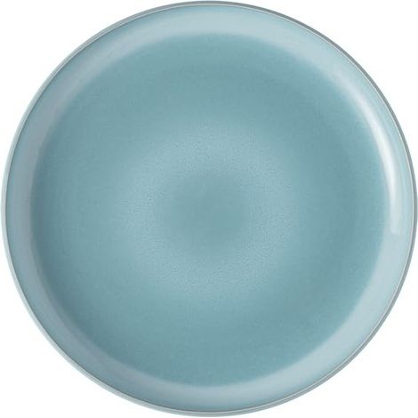 assiette, dimensions : env. 24 24 3 cm, bleu, lave-vaisselle et four à micro-ondes, émail à effet au look poterie, assiette en porcelaine (1/5)