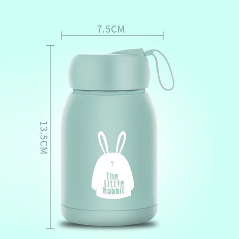 Mugue en verre double paroi, tasse cartoon lapin vert, verre isotherme mignon pour boissons (1/4)