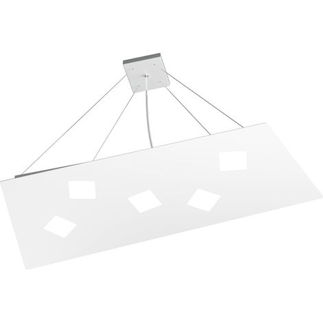 Sospensione Moderna Note Metallo Bianco 5 Luci Gx53 (1/4)