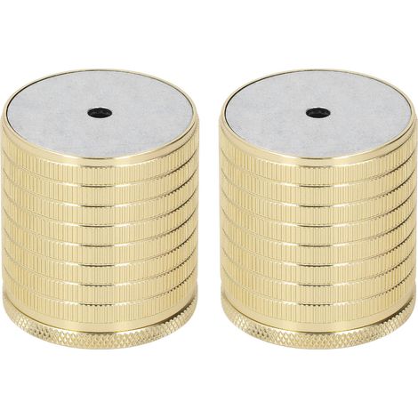 Lot de 2 rehausseurs de pieds de table, canapé, chaise, meubles, hauteur réglable de 43 à 75 mm, or brillant (1/5)