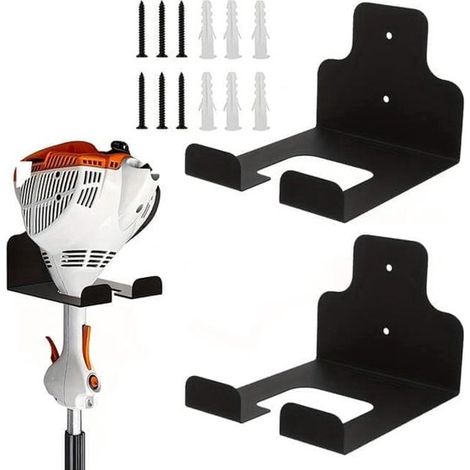 Wandhalterung für Gartengeräte Wandhaken für Freischneider, Rasenmäher und Garagenaufbewahrung 2er Pack (1/5)
