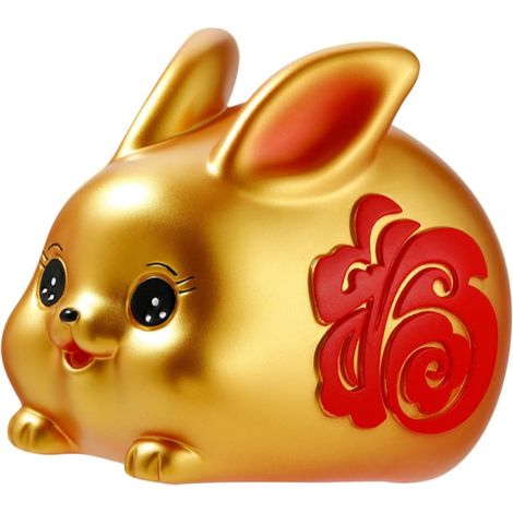 Tirelire Lapin en Vinyle Créative et Adorable pour Garçon et Filles, Grosse Capacité, Facile à Nettoyer, pour Décoration de Bureau ou Présent d'anniversaire (1/5)