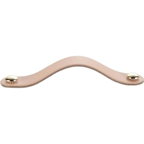 Poignées de tiroir en cuir, beige et noir, 65-168 mm (128 mm) (1/5)