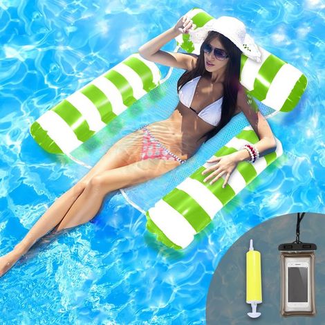 Bouée piscine adulte, hamac flottant, matelas gonflable, siège et transat. (1/5)