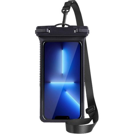 Étui de téléphone étanche IPX8, tactile et compatible avec les téléphones et les e-mails. Petit sac de plage avec effet 3D, couleur noire (en option). (1/5)