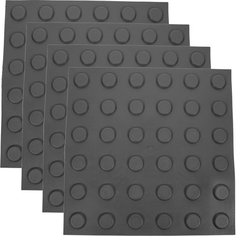 4 Feuilles Autocollants Routiers En Caoutchouc Et En Plastique Lames De Sol Tactiles Carreaux De Aveugle Carreaux De De Patio Pavé Tactile Intérieur Pvc Allée