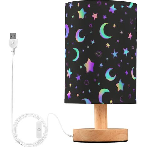 Kcldeci Lampe de chevet étoiles et lunes pour chambre à coucher (1/5)