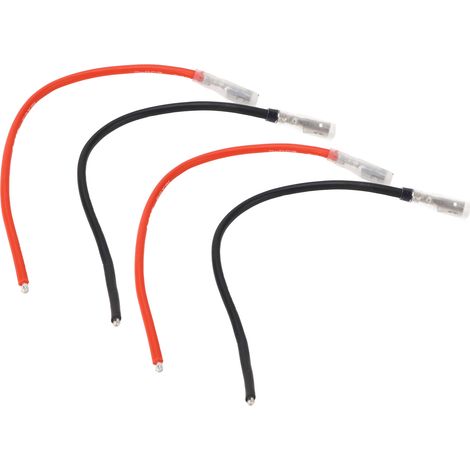 10 RC-Bürstenmotorkabel, schwarz und rot, 4-mm-Bananenstecker, 16 AWG Silikonkabel für Axial SCX10 (1/5)