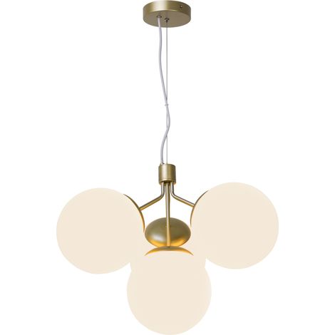 Suspension IVONA 4-Spot Verrerie Laiton, H.41.5 - IP20 - E27 /Nordlux Intérieur (1/5)