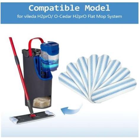 8er-Pack waschbare Mikrofasertücher für Hartholz, Fliesen, Vinyl und Marmor – Hervorragende Saugfähigkeit – Kompatibel mit dem Vileda H2prO Wischmopp (1/5)