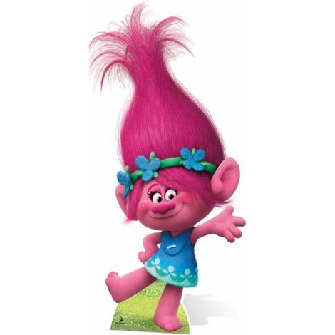 Figurine en carton Les Trolls - Poppy Hauteur 133 cm
