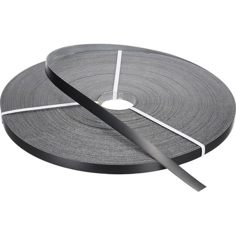 Bande de Chant 152 Mètre x 22mm, Bande Bordure Meuble Masquage Préencollé en PVC, Placage Contreplaqué Flexible avec Adhésif Thermofusible pour Bords Meuble Étagère Panneaux, Noir (1/5)
