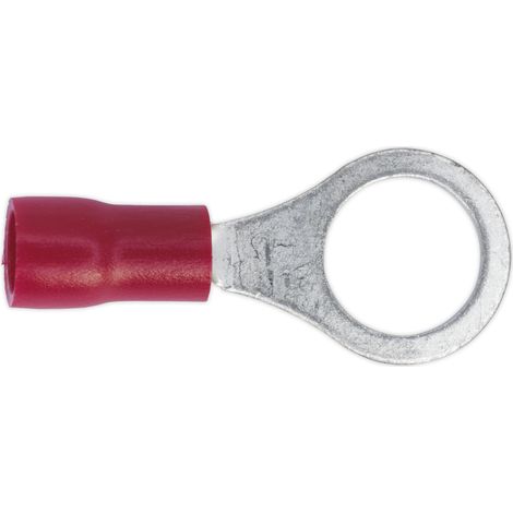 Sealey RT27 Easy-Entry Ring Terminal 8.4mm (5/16"), Red - Pack of 100