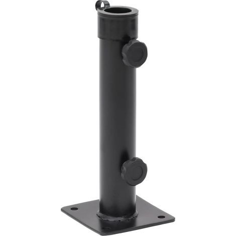 Sonnenschirmständer für Ø38/48 mm Mast Mattschwarz Stahl (1/5)
