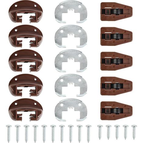 Kit de 5 glissières de tiroir de rechange, pièces de meubles pour commodes, vaisseliers et autres meubles. (1/5)