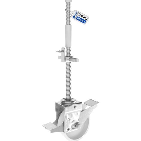 Roulettes échafaudage avec frein galvanoplastie Ø26 x 500 mm – capacité 1000 kg roues pivotantes robustes pour travaux de chantier – GeZu Impex