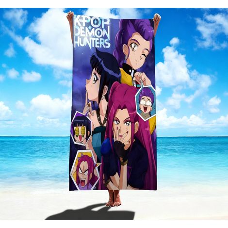 Filiyano-Serviette de plage absorbante en microfibre, série K-POP Demon Hunter Girls, séchage rapide, AL250908413 AL250908413 AL250908413 75 x 150 cm