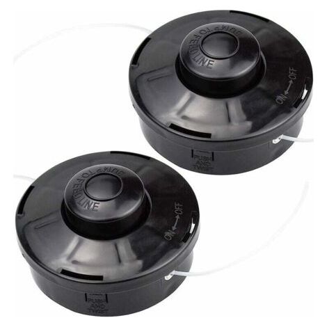 Set of 2 universal nylon brushcutter heads, replacement spools for trimmers and brushcutters, M10 x 1.25 cutting head for petrol and gasoline brushcutters--DTEKGAZ