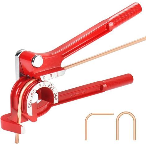3-in-1 Manual Pipe Bender for 6mm, 8mm to 10mm, 180 Degree Copper Tube Bender, Bending Tool for Copper, Brass, Soft Metal and Aluminum Pipes (1/4)