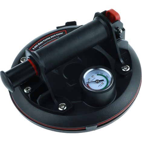 Ventouse à verre d'une capacité de 240 kg, ventouse de levage double couche de 20 cm pour grandes surfaces vitrées, ventouse à vide de 20 cm avec manomètre, ventouse pour carrelage, lève-verre par ven (1/5)