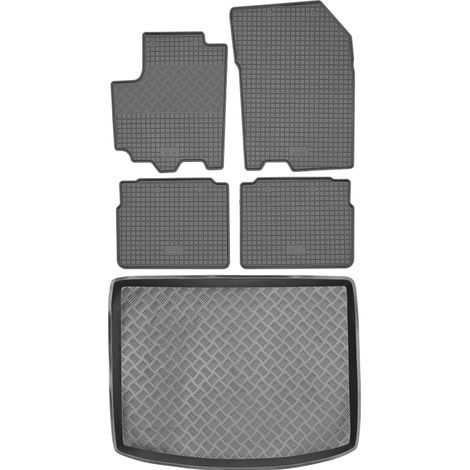 Set di tappetini in gomma per auto e tappetino per bagagliaio per Suzuki SX4 S-Cross Crossover dal 2013 al 2018.