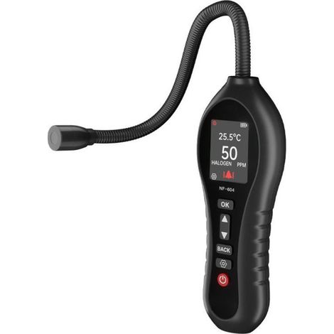 Détecteur de fuites de réfrigérant pour systèmes de chauffage, ventilation et climatisation (CVC), 0-1000 ppm, détecteur de fuites de fréon et de gaz halogène (1/5)
