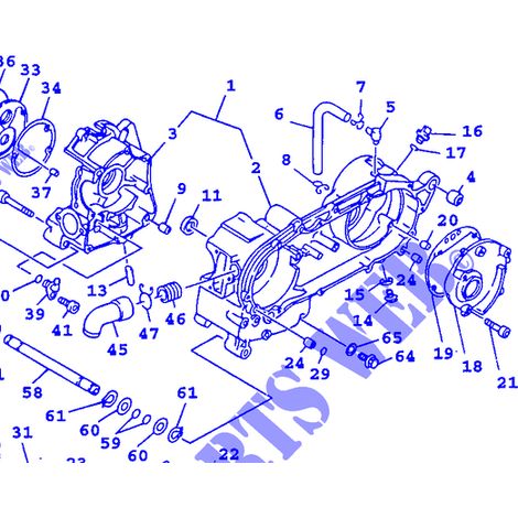 Yamaha 4CW-E5150-01 – komplettes Motorgehäuse – XC 125 2000