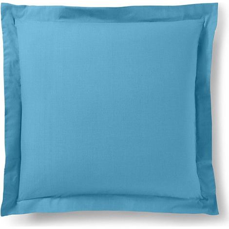 Taie d'oreiller - Prémium - 63 x 63 cm - Coton 57 fils/cm² - Certifiée Oeko-Tex - Uni Cyan (1/3)
