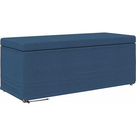 Hocker Blau 101 x 41 x 40 cm Stoff und Pressholz vidaXL