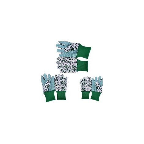 Lot de 3 paires de gants de jardinage antidérapants pour enfants (garçons et filles), style 1. (1/5)