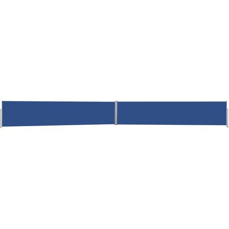 Auvent latéral rétractable de patio Paravent extérieur Brise Vue Rétractable pour Jardin, Balcon, terrasse 140x1200 cm Bleu NDTN8094381 (1/5)