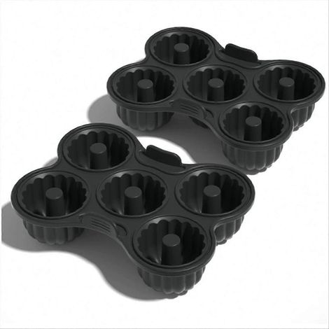 Silikon-Donutform für Heißluftfritteusen, kompatibel mit den Modellen AF400EU, AF451EU, SL400EU, AF500DE und vielen anderen Heißluftfritteusen (2 Stück). (1/5)