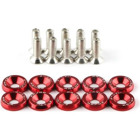 10 pièces boulons écrous M6, fixation hexagonale colorée pour , garde-boue, pare-chocs et moteur