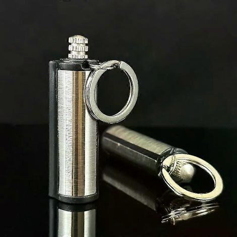 Briquet portable étanche d'extérieur 2026, allume-feu immortel, briquet de camping étanche en métal, outil de survie en extérieur (1/5)