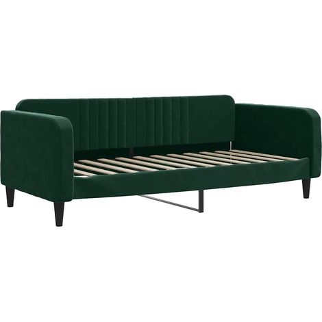 Maison Exclusive - Letto da Giorno Verde Scuro 100x200 cm in Velluto (1/5)