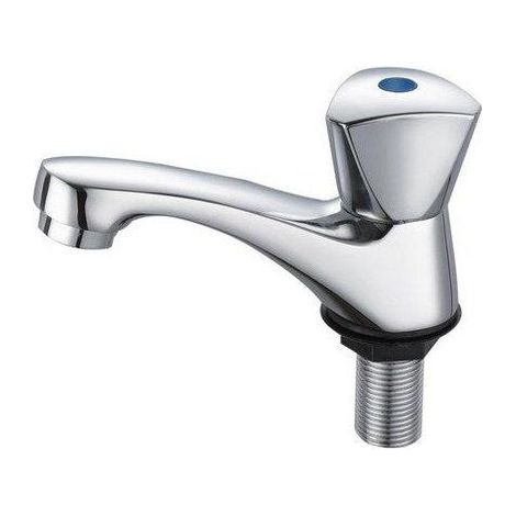 Robinet de lave-mains chromé – Eau froide – Hauteur sous bec 3.5cm – Débit 19l/min – Mécanisme cartouche céramique 1/2 tour