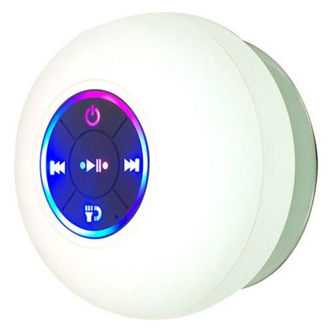 Blanc, mini haut-parleur Bluetooth étanche IPX4, basses puissantes, micro mains libres, portable pour plage, voiture, piscine (1/5)