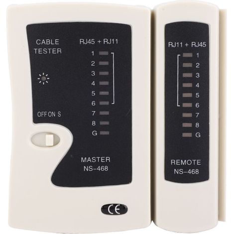 Testeur de Câble Réseau RJ45 RJ11 RJ12 - Vérificateur de Câblage LAN Professionnel (1/5)
