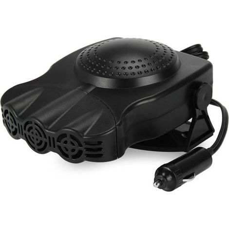 Trywise Chauffage soufflant pour voiture 12 V 2 en 1 Ventilateur portable Chauffage soufflant en céramique Refroidisseur Dégivreur Désembueur, noir (1/2)