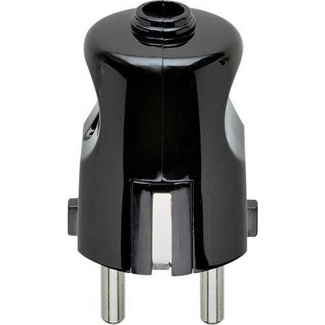 00230 Spina 2P+T 16A Tedesco Assiale Nero