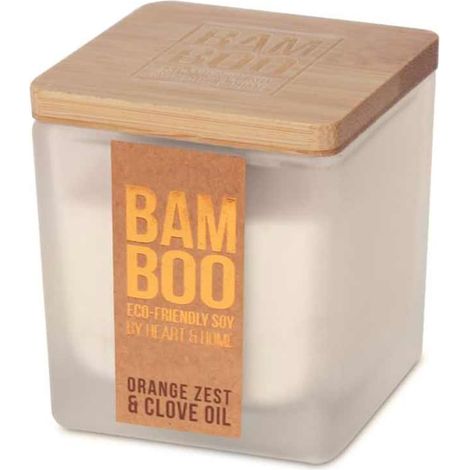 Bougie éco responsable bambou zeste d'orange et clou de girof (1/3)