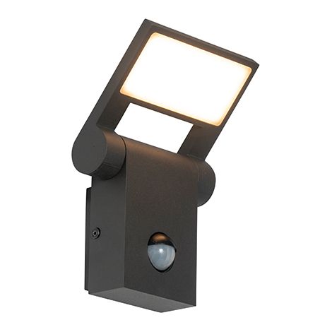Outdoor Wall Light Anthracite Incl. LED IP54 with Motion Sensor - Zane (1/4)
