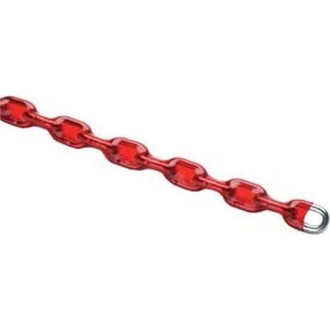 Catena cementata maglia tonda rivestita in plastica - Misure: Ø mm 7,5x150 cm