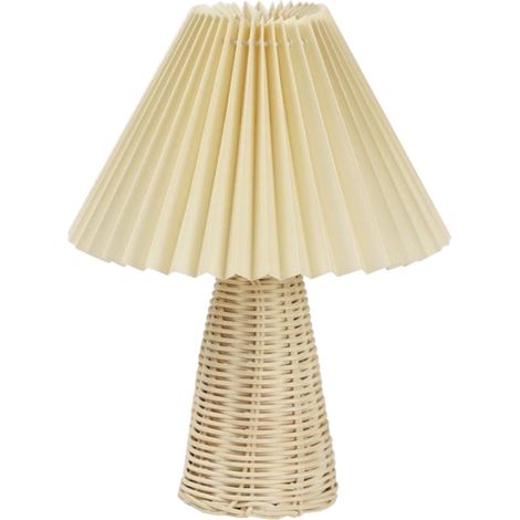 Lampe De Table - Variateur Tactile 3 Niveaux - Base En Bois - Pour Chambre À Coucher Bureau Salon - Ampoule LED Incluse - 1 Pièce (1/5)