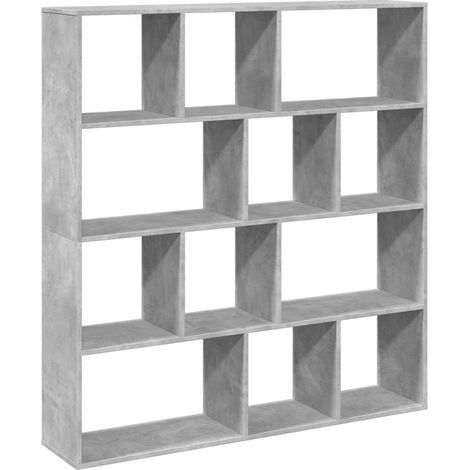 Maison Exclusive - Bücherregal Betongrau 132x29x141,5 cm Holzwerk