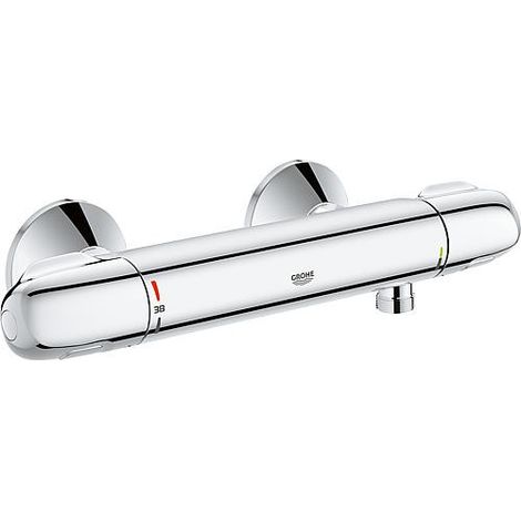 Mitigeur thermostatique de baignoire – Finition chromée – Clapet anti-retour GROHE SafeStop® – Technologie GROHE EcoJoy® – Boîtier CoolTouch